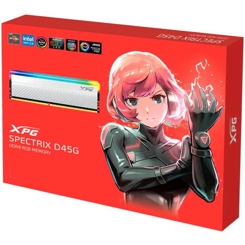 RAM DDR4 XPG SPECTRIX D45G 16GB 3200 MHZ RGB WHITE